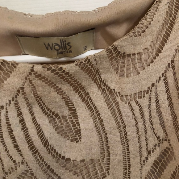 Tan Lace Dress with Lining - Picture 2 of 3